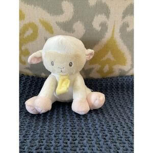 Magic Years Lamb Pacifier Holder Lovey Plush Toy White Sheep 5" Baby